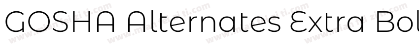 GOSHA Alternates Extra Bold Italic字体转换